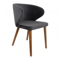 ΚΑΡΕΚΛΑ ΤΡΑΠΕΖΑΡΙΑΣ Fylliana Nancy ΥΦΑΣΜΑ ΑΝΘΡΑΚΙ ΧΡΩΜΑ 55x52x80εκ