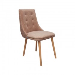 ΚΑΡΕΚΛΑ ΤΡΑΠΕΖΑΡΙΑΣ Fylliana Sandra Lux TAUPE ΧΡΩΜΑ ΥΦΑΣΜΑΤΟΣ ΜΕ GOLDEN SAND ΠΟΔΙΑ 45x50x85εκ