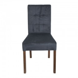 ΚΑΡΕΚΛΑ ΤΡΑΠΕΖΑΡΙΑΣ Fylliana Τ-12 Domenic ΓΚΡΙ ΥΦΑΣΜΑ GREY OAK ΠΟΔΙΑ 45x45x90εκ