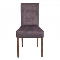 ΚΑΡΕΚΛΑ ΤΡΑΠΕΖΑΡΙΑΣ Fylliana Τ-12 Domenic ΚΑΦΕ ΥΦΑΣΜΑ GREY OAK ΠΟΔΙΑ 45x45x90εκ