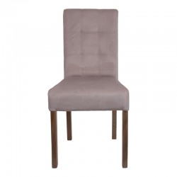 ΚΑΡΕΚΛΑ ΤΡΑΠΕΖΑΡΙΑΣ Fylliana Τ-12 Domenic ΜΠΕΖ ΥΦΑΣΜΑ GREY OAK ΠΟΔΙΑ 45x45x90εκ