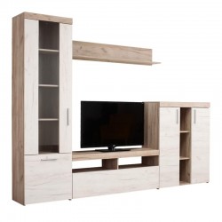 ΚΕΝΤΡΟ ΨΥΧΑΓΩΓΙΑΣ-ΣΥΝΘΕΣΗ Arno Grey Oak-White Oak 262x35x195εκ