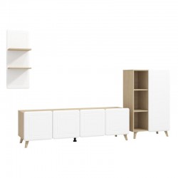 ΚΕΝΤΡΟ ΨΥΧΑΓΩΓΙΑΣ-ΣΥΝΘΕΣΗ ELGIN LIGHT PORT OAK-ΛΕΥKO MAT 244x42x168εκ