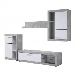 ΚΕΝΤΡΟ ΨΥΧΑΓΩΓΙΑΣ-ΣΥΝΘΕΣΗ ROSSO ΛΕΥΚΟ-ΓΚΡΙ CONCRETE-ΛΕΥΚΗ ΛΑΚΑ 266x41x186εκ