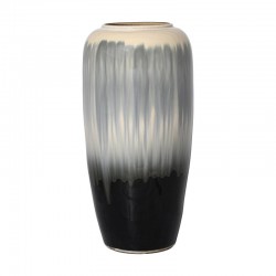 ΚΕΡΑΜΙΚΟ ΒΑΖΟ ΔΑΠΕΔΟΥ Fylliana FL5026 ΜΑΥΡΟ-ΛΕΥΚΟ-ΜΠΛΕ ΧΡΩΜΑ 26x50εκ