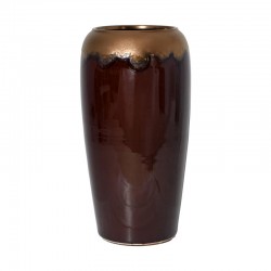 ΚΕΡΑΜΙΚΟ ΒΑΖΟ ΔΑΠΕΔΟΥ Fylliana ΚΑΦΕ ΧΡΥΣΟ ΧΡΩΜΑ 50εκ