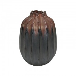 ΚΕΡΑΜΙΚΟ ΒΑΖΟ Fylliana 606664 ΓΚΡΙ ΚΑΦΕ ΧΡΩΜΑ 18x38εκ