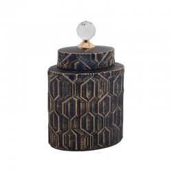 ΚΕΡΑΜΙΚΟ BAZO Fylliana 728Α ΜΑΥΡΟ-ΧΡΥΣΟ 17*11*28 sls