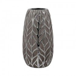 ΚΕΡΑΜΙΚΟ ΒΑΖΟ Fylliana FL126042 ΑΣΗΜΙ-ΚΑΦΕ 14x25εκ