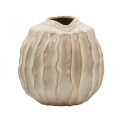 ΚΕΡΑΜΙΚΟ ΒΑΖΟ Fylliana FL243 ΚΡΕΜ-ΧΡΥΣΟ ΧΡΩΜΑ 24x22εκ