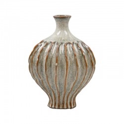 ΚΕΡΑΜΙΚΟ ΒΑΖΟ Fylliana FL266 ΠΡΑΣΙΝΟ-ΓΚΡΙ-ΧΡΥΣΟ ΧΡΩΜΑ 18x23εκ