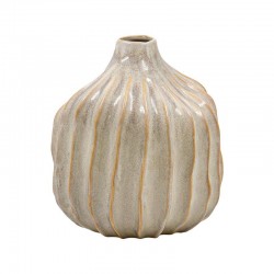 ΚΕΡΑΜΙΚΟ ΒΑΖΟ Fylliana FL269 ΚΡΕΜ-ΧΡΥΣΟ ΧΡΩΜΑ 20x22εκ