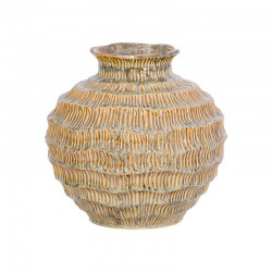 ΚΕΡΑΜΙΚΟ ΒΑΖΟ Fylliana FL30015 ΜΠΕΖ-ΓΚΡΙ-ΧΡΥΣΟ ΧΡΩΜΑ 21x20εκ