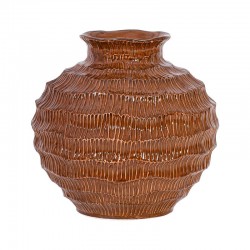 ΚΕΡΑΜΙΚΟ ΒΑΖΟ Fylliana FL30016 ΚΑΦΕ ΧΡΩΜΑ 25x24εκ