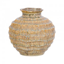 ΚΕΡΑΜΙΚΟ ΒΑΖΟ Fylliana FL30016 ΜΠΕΖ-ΓΚΡΙ-ΧΡΥΣΟ ΧΡΩΜΑ 25x24εκ