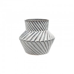 ΚΕΡΑΜΙΚΟ ΒΑΖΟ Fylliana FL311 ΛΕΥΚΟ-ΓΚΡΙ ΧΡΩΜΑ 20x18εκ