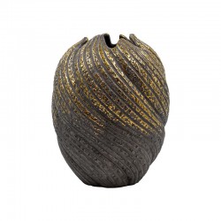 ΚΕΡΑΜΙΚΟ ΒΑΖΟ Fylliana FL3229 ΓΚΡΙ-ΧΡΥΣΟ ΧΡΩΜΑ 21x27εκ