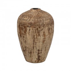 ΚΕΡΑΜΙΚΟ ΒΑΖΟ FYLLIANA FL3232 ΧΡΩΜΑ ΜΠΕΖ - ΧΡΥΣΟ 30x40εκ