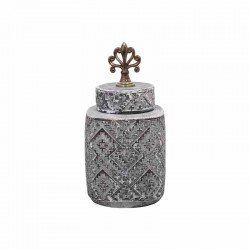 ΚΕΡΑΜΙΚΟ ΒΑΖΟ Fylliana ΓΚΡΙ 28.5εκ sls