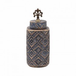 ΚΕΡΑΜΙΚΟ ΒΑΖΟ Fylliana ΓΚΡΙ-ΜΠΡΟΝΖΕ 14.5x14.5x36εκ