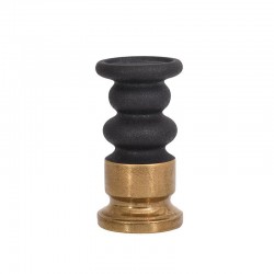 ΚΕΡΑΜΙΚΟ ΚΗΡΟΠΗΓΙΟ Fylliana FL0411 ΜΑΥΡΟ-ΧΡΥΣΟ ΧΡΩΜΑ 12x12x23εκ