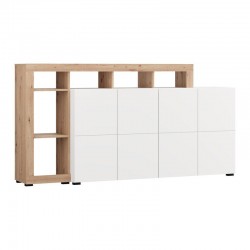 ΚΟΜΟΤΑ-ΜΠΟΥΦΕΣ ARGYLL 192 4K4V OP ΛΕΥΚΟ ΜΕ ARTISAN OAK ΧΡΩΜΑ 193x40x100εκ