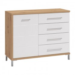 ΚΟΜΟΤΑ-ΜΠΟΥΦΕΣ MONDEGO 2K4F ARTISAN-ΛΕΥΚΗ ΛΑΚΑ 108x40x87εκ