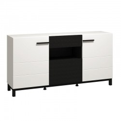 ΚΟΜΟΤΑ-ΜΠΟΥΦΕΣ SARTHE 3K1F ΛΕΥΚΟ-ΜΑΥΡΟ-ΛΕΥΚΟ ΜΑΤ-ΜΑΥΡΟ MAT 173x42x89εκ n.t.v