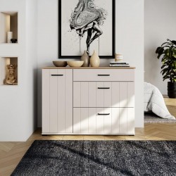 ΚΟΜΟΤΑ-ΣΥΡΤΑΡΙΕΡΑ LAMBETH 117 2K3F1V CASHMERE-ARTISAN OAK ΧΡΩΜΑ 118x41x86εκ
