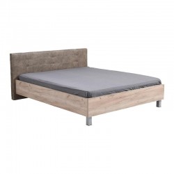 ΚΡΕΒΑΤΙ CANON 160 GREY OAK - ΓΚΡΙ ΥΦΑΣΜΑ 176.5x212.5x93.5εκ (160x200)