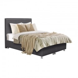 ΚΡΕΒΑΤΙ Fylliana New Nicolle ΓΚΡΙ ΜΕ ΑΠΟΘ ΧΩΡΟ 208x162x130εκ (160*200)