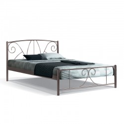 ΚΡΕΒΑΤΙ ΣΙΔΕΡΕΝΙΟ Fylliana DANIEL ΚΑΦΕ 110x200εκ