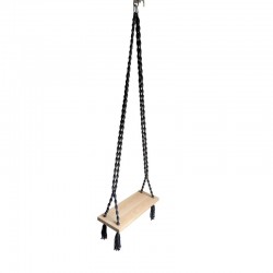 ΚΡΕΜΑΣΤΗ ΚΟΥΝΙΑ Fylliana FL620 ΜΕ ΞΥΛΙΝΟ ΚΑΘΙΣΜΑ ΧΡΩΜΑ ΓΚΡΙ 55x20x2εκ