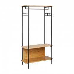 ΚΡΕΜΑΣΤΡΑ-ΡΑΦΙΕΡΑ ΜΕΤΑΛΛΙΚΗ Fylliana FL2504 BLACK OAK ΧΡΩΜΑ 80x36x158εκ