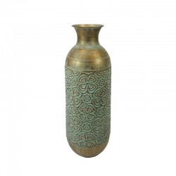 ΜΕΤΑΛΛΙΚΟ ΒΑΖΟ ΔΑΠΕΔΟΥ Fylliana FL076 ΧΡΥΣΟ ΑΝΤΙΚΕ ΧΡΩΜΑ 18x51εκ