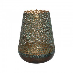 ΜΕΤΑΛΛΙΚΟ ΦΑΝΑΡΙ ΓΙΑ ΚΕΡΙ Fylliana FL26749 ΚΑΦΕ ΧΡΩΜΑ 24x34εκ