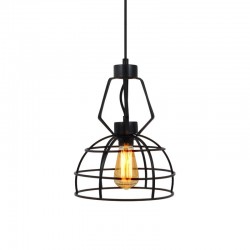 ΜΕΤΑΛΛΙΚΟ ΜΟΝΟΦΩΤΟ Fylliana Cell ΜΑΥΡΟ ΧΡΩΜΑ 25x35εκ E27