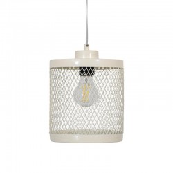 ΜΟΝΟΦΩΤΟ ΜΕΤΑΛΛΙΚΟ ΦΩΤΙΣΤΙΚΟ ΟΡΟΦΗΣ Fylliana ΜΕ ΚΑΠΕΛΟ ΠΛΕΓΜΑ ΚΡΕΜ ΧΡΩΜΑ 18x20εκ Ε27