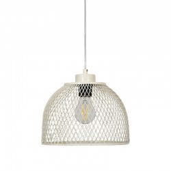 ΜΟΝΟΦΩΤΟ ΜΕΤΑΛΛΙΚΟ ΦΩΤΙΣΤΙΚΟ ΟΡΟΦΗΣ Fylliana ΜΕ ΚΑΠΕΛΟ ΠΛΕΓΜΑ ΚΡΕΜ ΧΡΩΜΑ 25x18εκ Ε27