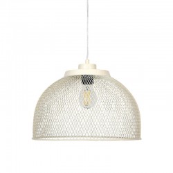 ΜΟΝΟΦΩΤΟ ΜΕΤΑΛΛΙΚΟ ΦΩΤΙΣΤΙΚΟ ΟΡΟΦΗΣ Fylliana ΜΕ ΚΑΠΕΛΟ ΠΛΕΓΜΑ ΚΡΕΜ ΧΡΩΜΑ 35x20εκ Ε27