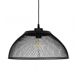 ΜΟΝΟΦΩΤΟ ΜΕΤΑΛΛΙΚΟ ΦΩΤΙΣΤΙΚΟ ΟΡΟΦΗΣ Fylliana ΜΕ ΚΑΠΕΛΟ ΠΛΕΓΜΑ ΜΑΥΡΟ ΧΡΩΜΑ 35x20εκ Ε27