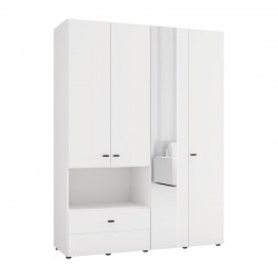 ΝΤΟΥΛΑΠΑ CAMPSIE 4K1F1O h207 ΛΕΥΚΟ ΧΡΩΜΑ 155x52x208εκ