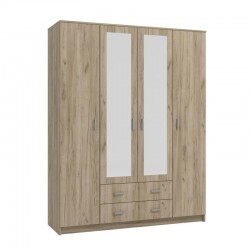 ΝΤΟΥΛΑΠΑ Hana 4Κ2F2O GREY OAK 160x52x205εκ