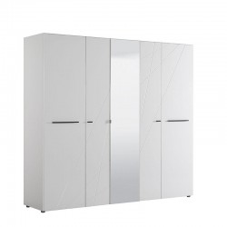 ΝΤΟΥΛΑΠΑ KSANTI ΜΕ ΚΑΘΡΕΦΤΗ 5K1O ΛΕΥΚΗ-ΛΕΥΚΗ ΛΑΚΑ 223.5x55.5x206εκ