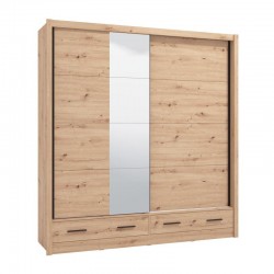 ΝΤΟΥΛΑΠΑ ΜΕ ΚΑΘΡΕΦΤΗ ALBI PLUS 205 2F OG ARTISAN OAK ΧΡΩΜΑ 205x60x216εκ
