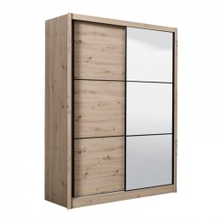 ΝΤΟΥΛΑΠΑ NAVARA 165 ΜΕ ΚΑΘΡΕΦΤΗ GREY OAK 166x60x215,5εκ