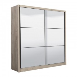 ΝΤΟΥΛΑΠΑ NAVARA ΜΕ ΚΑΘΡΕΦΤΗ 215 2 OG GREY OAK 213x60x215,5εκ