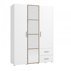 ΝΤΟΥΛΑΠΑ PARNAS 3K2FO III ARTISAN OAK-ΛΕΥΚΟ 149x54x208εκ