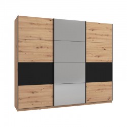 ΝΤΟΥΛΑΠΑ SARDINIA 270 OG ΜΕ ΚΑΘΡΕΦΤΗ ARTISAN OAK / ΜΑΥΡΟ 262.5x65.5x224εκ