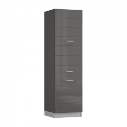 ΝΤΟΥΛΑΠΙ ΚΟΥΖΙΝΑΣ UNA BD60 UR ΛΕΥΚΟ-ΓΚΡΙ HIGH GLOSS ΧΡΩΜΑ 60x58x214εκ